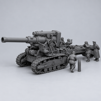 Rubble March Cannon unpainted resin kit identity image, complete set.