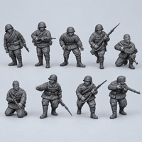 Rubble March Rifles unpainted resin kit identity image, complete set.