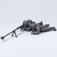 Rubble March AT Gun unpainted resin kit identity image, complete set.