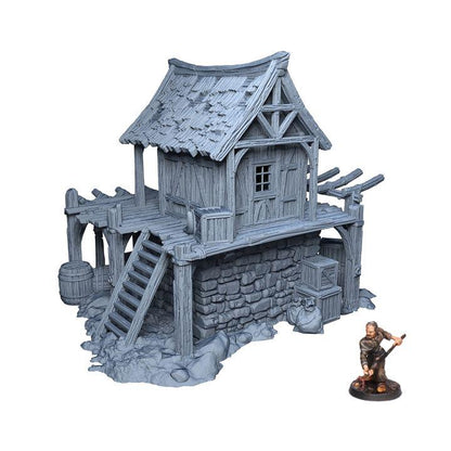 Ruined Food Storage 28mm DND Terrain | Tabletop Wargaming Scenery for Mordheim, Frostgrave & RPG | 3D Printed