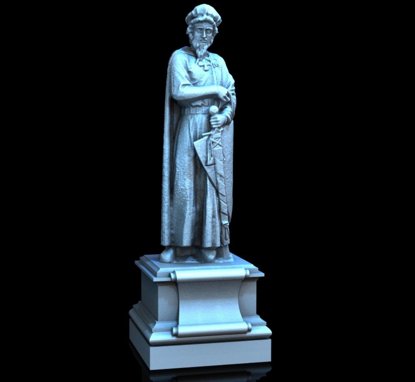 Merchant Statue 28mm DND Scatter Terrain | Tabletop Wargaming Scenery for Warhammer, Frostgrave & RPG | 3D Printed