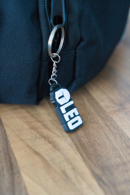 Mandalorian personalised name keychain detail with keyring