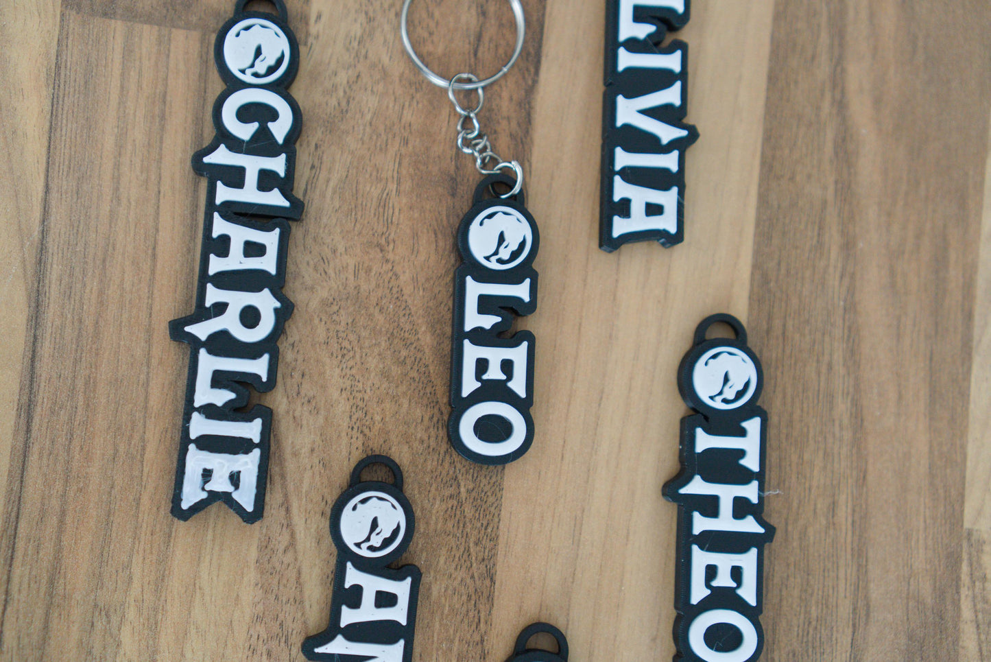 Mortal Kombat fan name keychain with metal ring