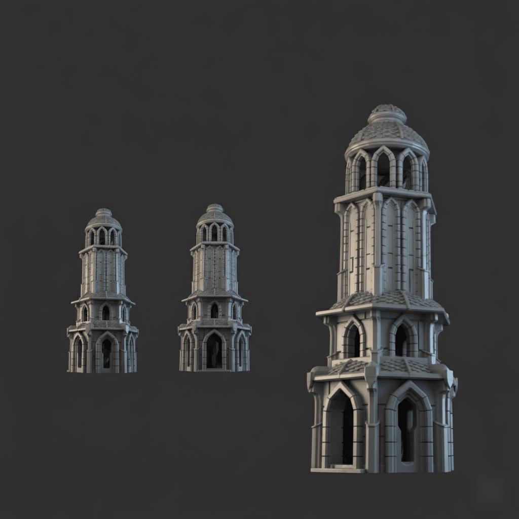 Lost City Tower 1 - 28mm DND/Wargame/RPG Terrain - Molten Prints
