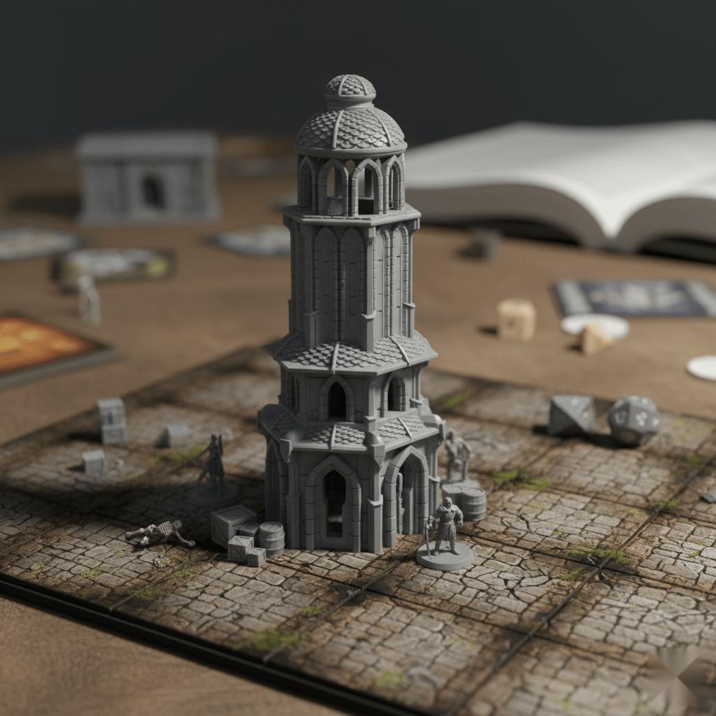 Lost City Tower 1 - 28mm DND/Wargame/RPG Terrain - Molten Prints