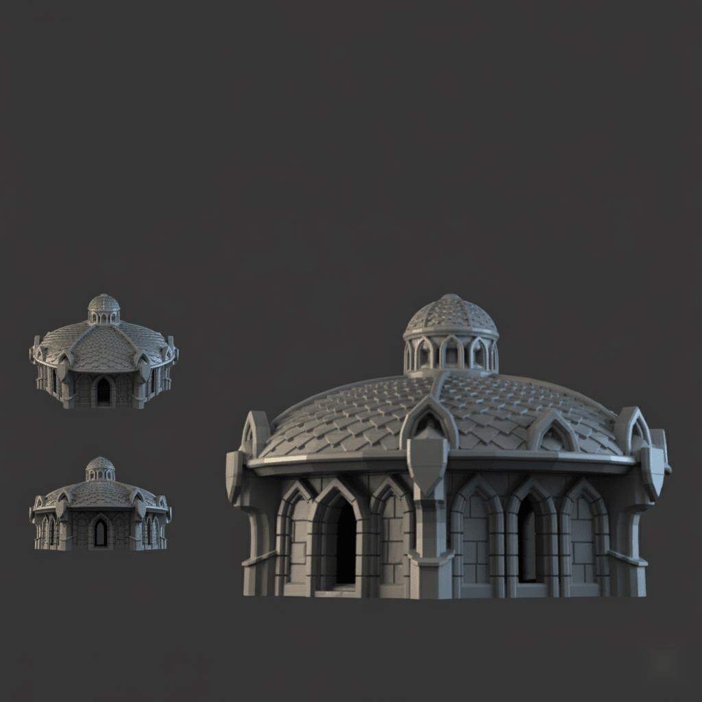 Lost City Building 1 - 28mm DND/Wargame/RPG Terrain - Molten Prints
