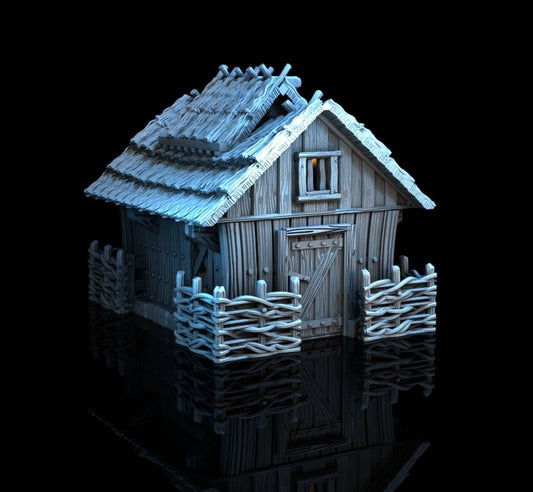 Borderland Hut - 28mm DND/Wargame/RPG Terrain - Molten Prints