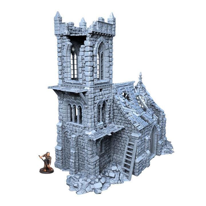 Ruined Sanctuary - 28mm DND/Wargame/RPG Terrain - Molten Prints