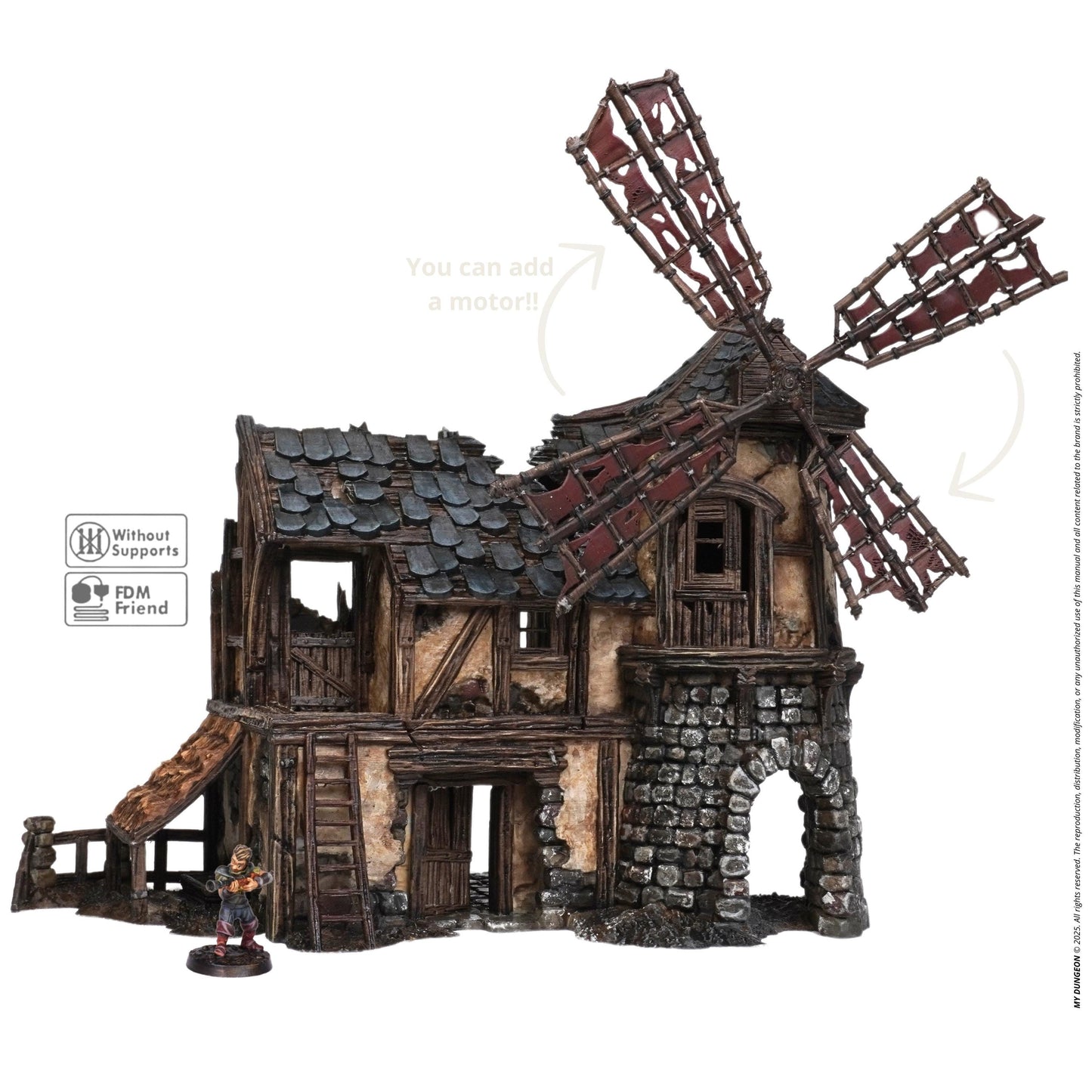 Windmill Granary - 28mm DND/Wargame/RPG Terrain - Molten Prints