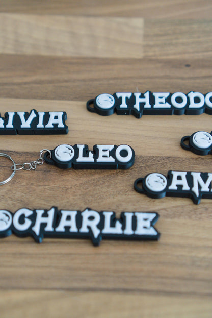 Mortal Kombat custom keychain with dragon logo detail