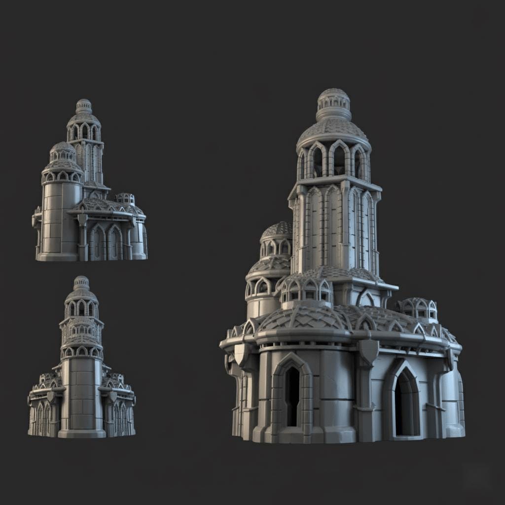 Lost City Tower 2 - 28mm DND/Wargame/RPG Terrain - Molten Prints
