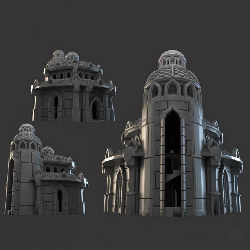 Lost City Building 2 - 28mm DND/Wargame/RPG Terrain - Molten Prints
