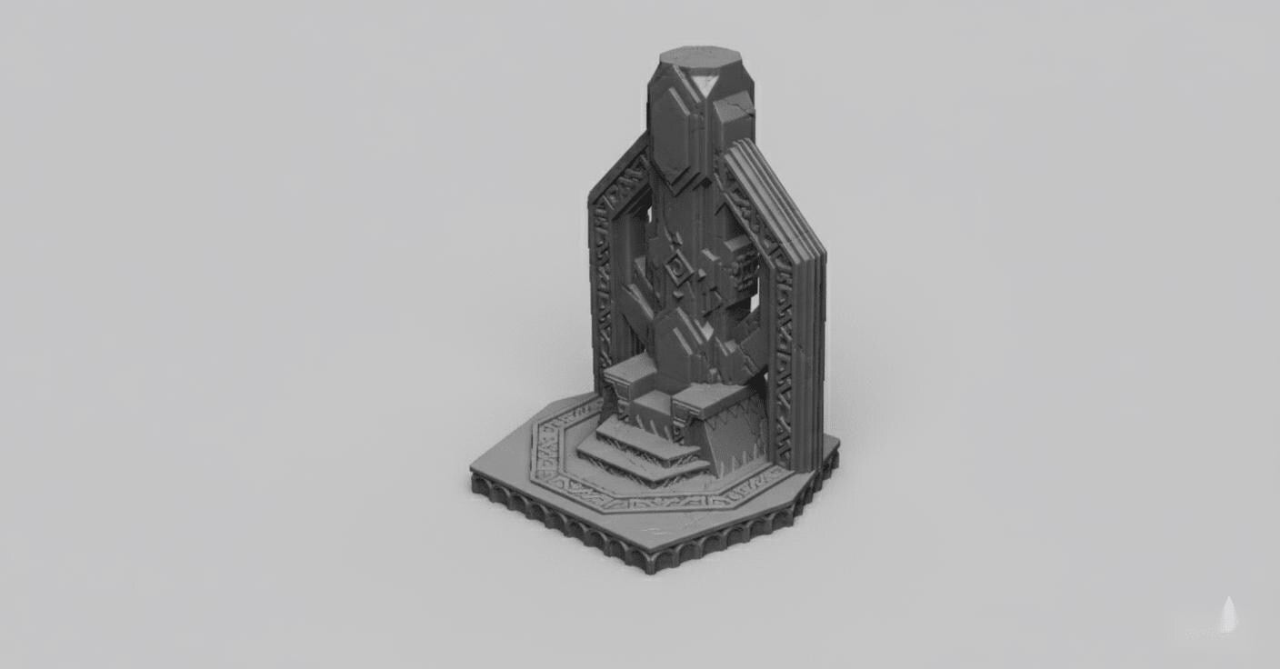 Dwarven Throne B - 28mm DND/Wargame/RPG Terrain - Molten Prints