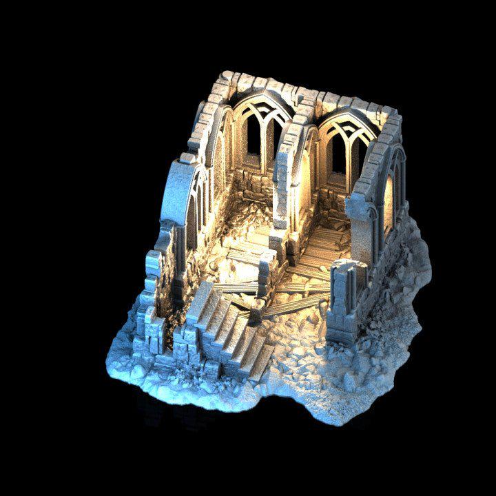 Ruined Cloister - 28mm DND/Wargame/RPG Terrain - Molten Prints