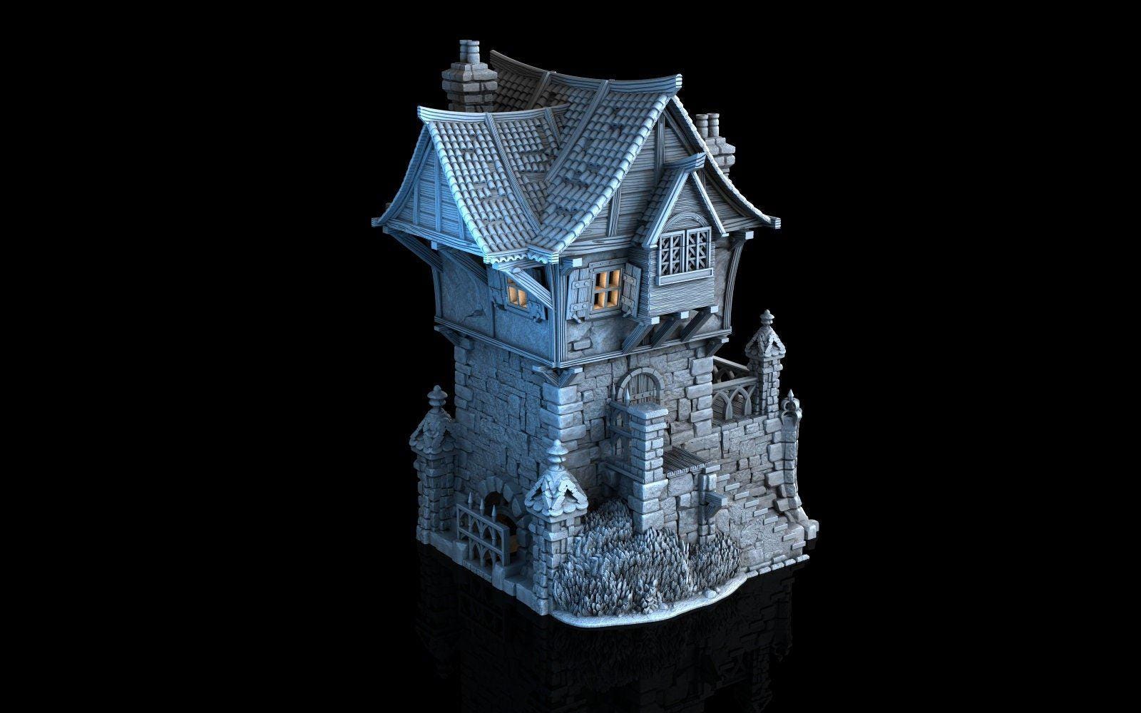 Tombstone House - 28mm DND/Wargame/RPG Terrain image 0