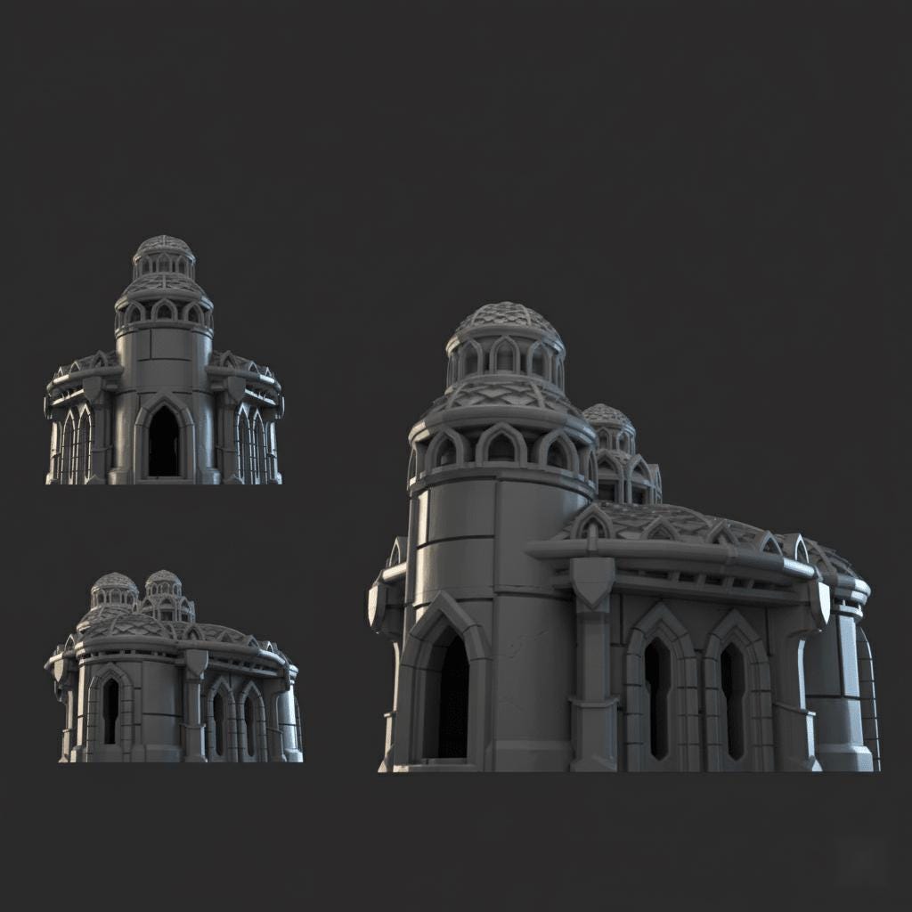 Lost City Building 3 - 28mm DND/Wargame/RPG Terrain