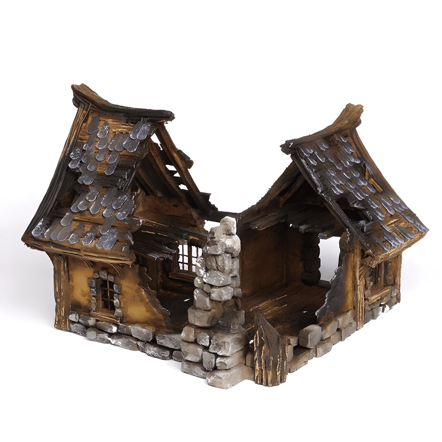 Ruined Medieval House B - 28mm DND/Wargame/RPG Terrain image 2