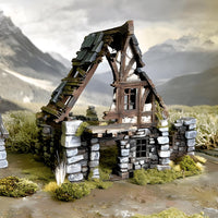 Ruined Medieval House C - 28mm DND/Wargame/RPG Terrain image 0