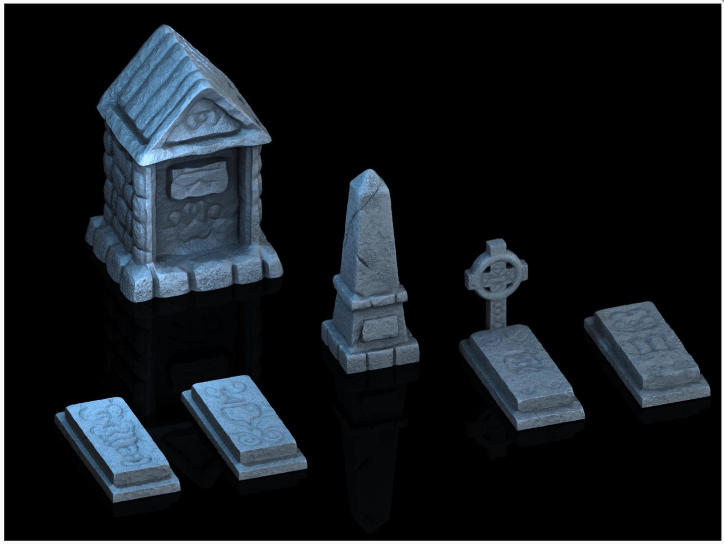 Graveyard Set - 28mm DND/Wargame/RPG Terrain