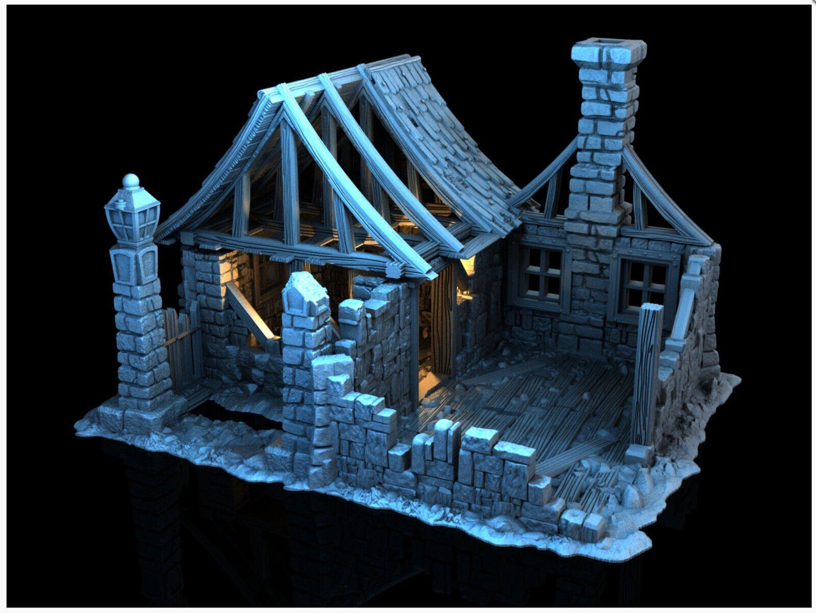 Ruined House - 28mm DND/Wargame/RPG Terrain image 0
