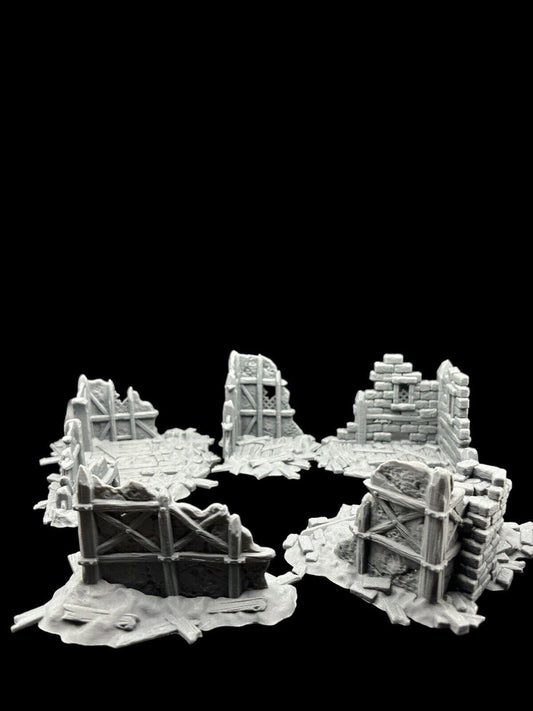 28mm Building Ruins Terrain Scenery for DND, Warhammer, Wargames image 0