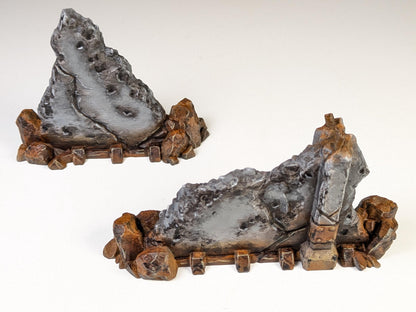 28mm Wall Ruins Terrain Scenery for DND, Warhammer, Wargames, Unpainted, 6 Pcs image 3
