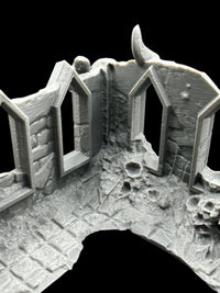 Medium Infected Ruins Terrain Sci Fi Tabletop Scenery 3D Printed 2 pcs image 4