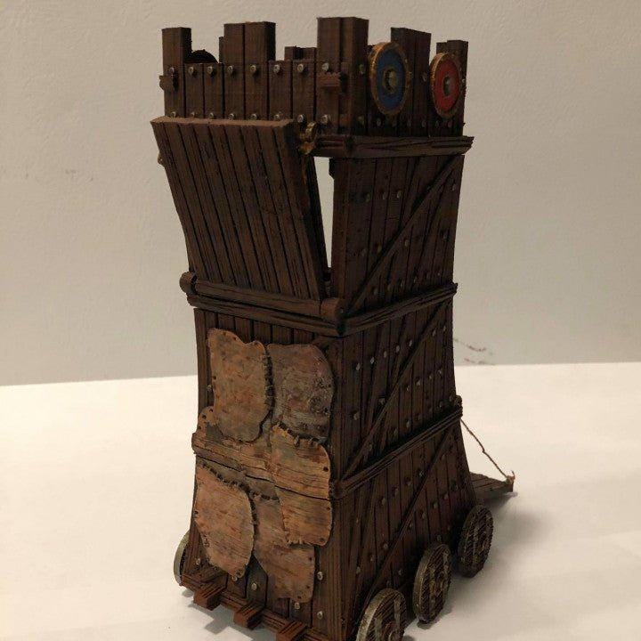 Siege Tower - 28mm DND/Wargame/RPG Terrain shown from the same product photo angle with a clean high-resolution crop