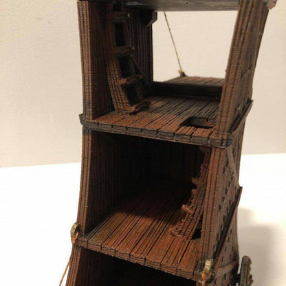 Siege Tower 28mm DND Terrain | Tabletop Wargaming Siege Scenery for Warhammer, Frostgrave & RPG | Unpainted 3D Printed