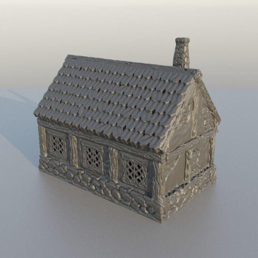 Medieval Scenery - Commoner House 28mm DND/Wargame/RPG Terrain image 0