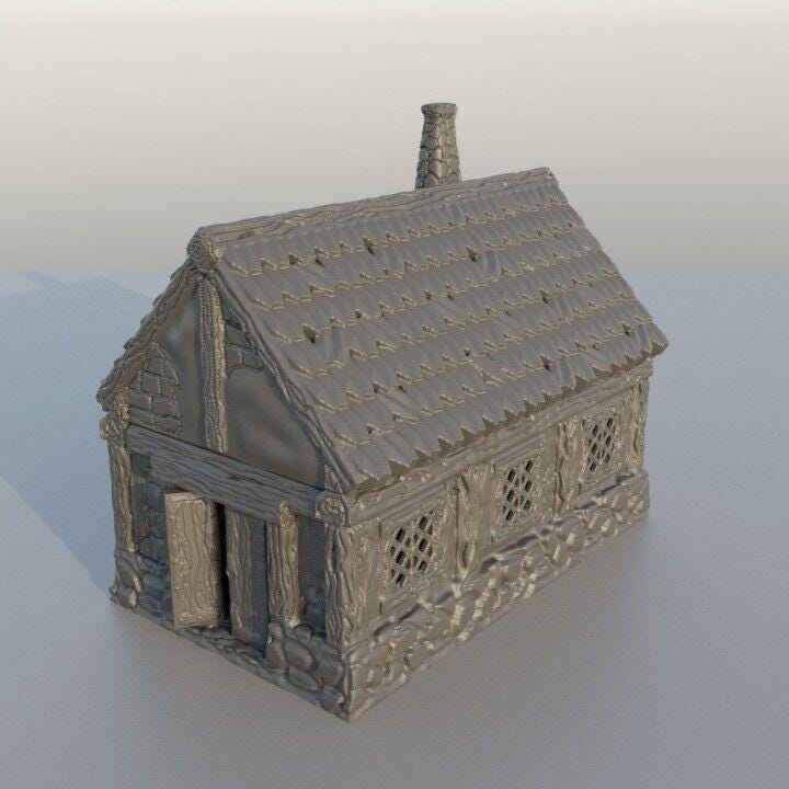 Medieval Scenery - Commoner House 28mm DND/Wargame/RPG Terrain image 1