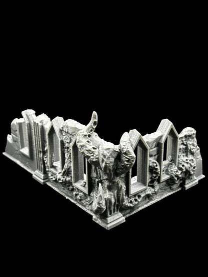 Medium Infected Ruins Terrain Sci Fi Tabletop Scenery 3D Printed 2 pcs image 2