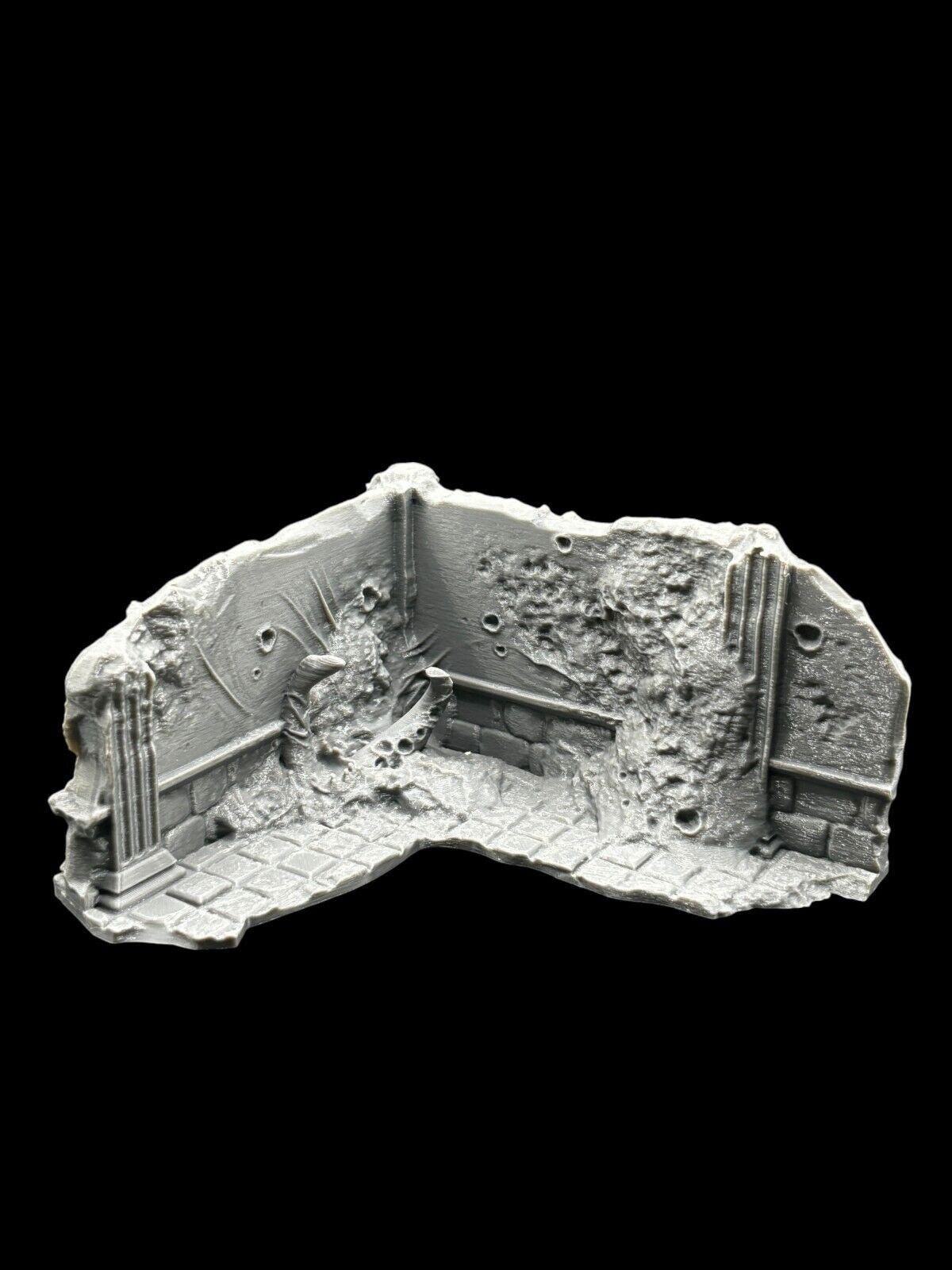 Medium Infected Ruins Terrain Sci Fi Tabletop Scenery 3D Printed 2 pcs image 3
