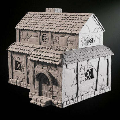 Village House Medieval 28mm DND Terrain | Tabletop Wargaming Scenery for Warhammer, Frostgrave & RPG | 3D Printed