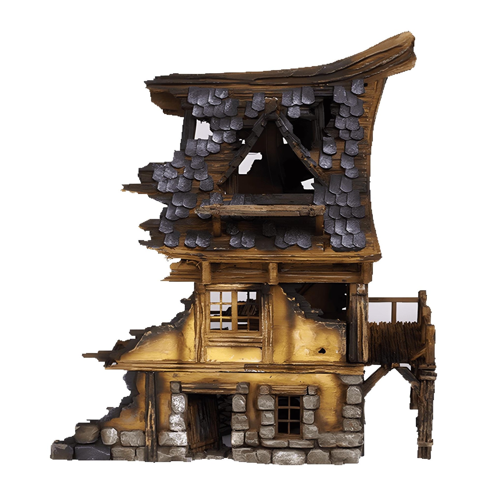 Ruined Medieval House G - 28mm DND/Wargame/RPG Terrain image 0