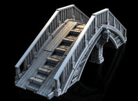 Overpass Bridge 28mm DND Terrain | Tabletop Wargaming Scenery for Warhammer, Frostgrave & RPG | Unpainted 3D Printed