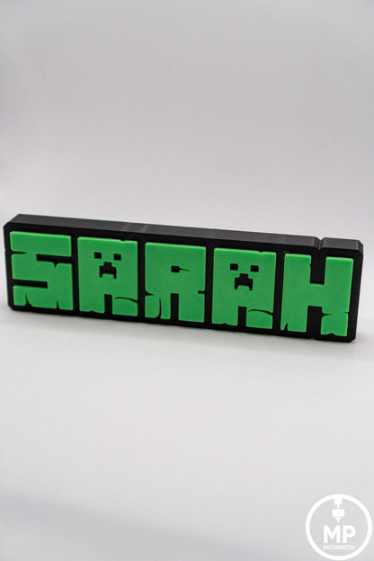 Mine craft Custom Name Sign - Desk/Kids/Door Sign - Personalised Gift image 9