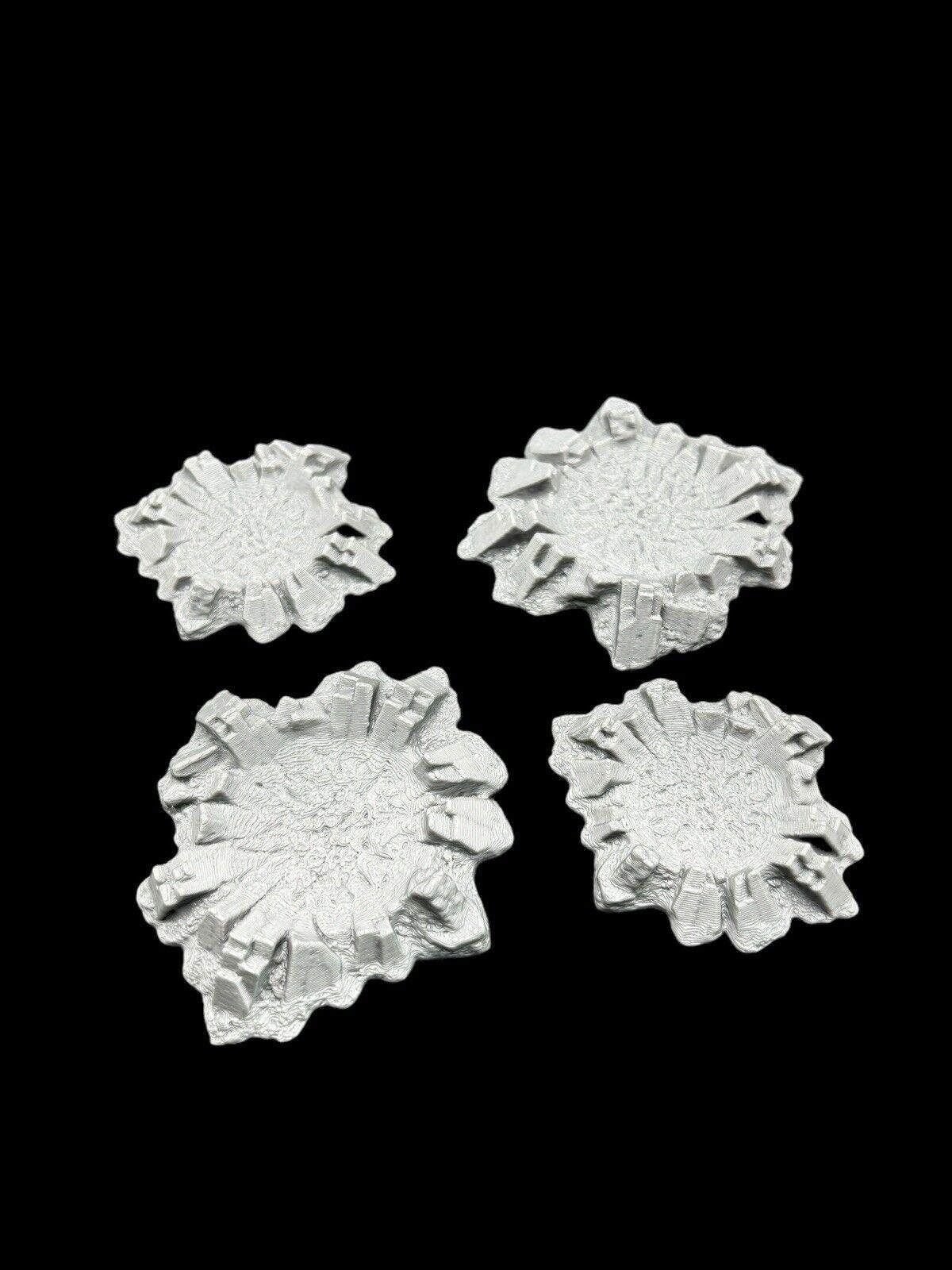 4x 28mm Craters for Tabletop Gaming For Games Like Warhammer - 3D Printed image 0