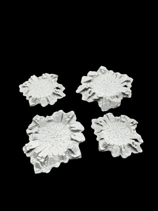 4x 28mm Craters for Tabletop Gaming For Games Like Warhammer - 3D Printed image 0
