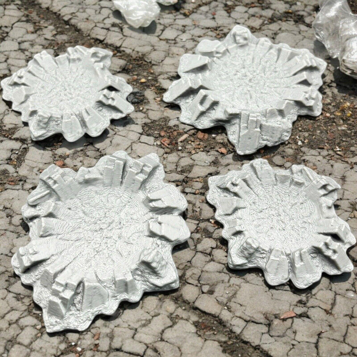 4x 28mm Craters for Tabletop Gaming For Games Like Warhammer - 3D Printed image 1