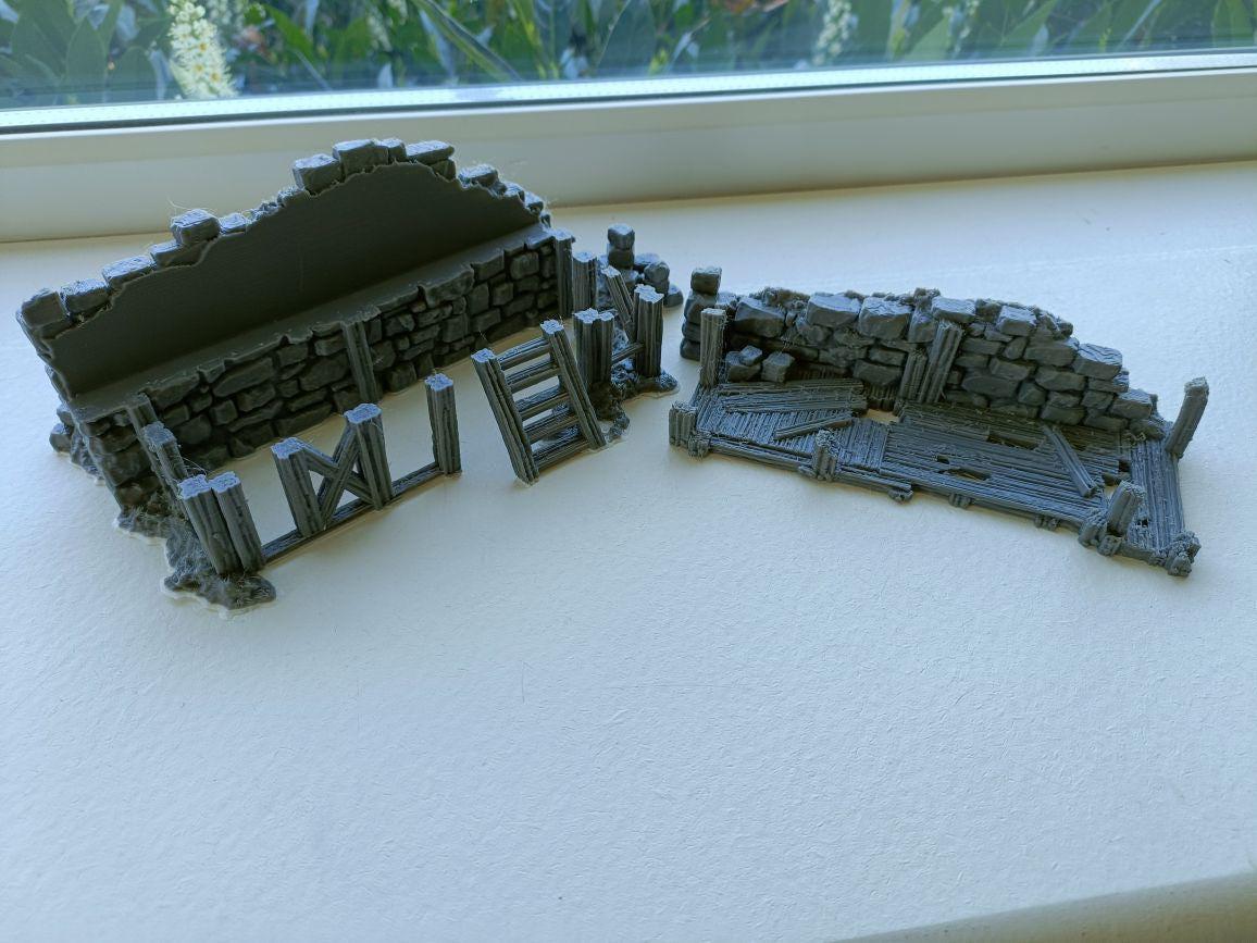 Rubble Barricades - 28mm DND/Wargame/RPG Terrain - Molten Prints