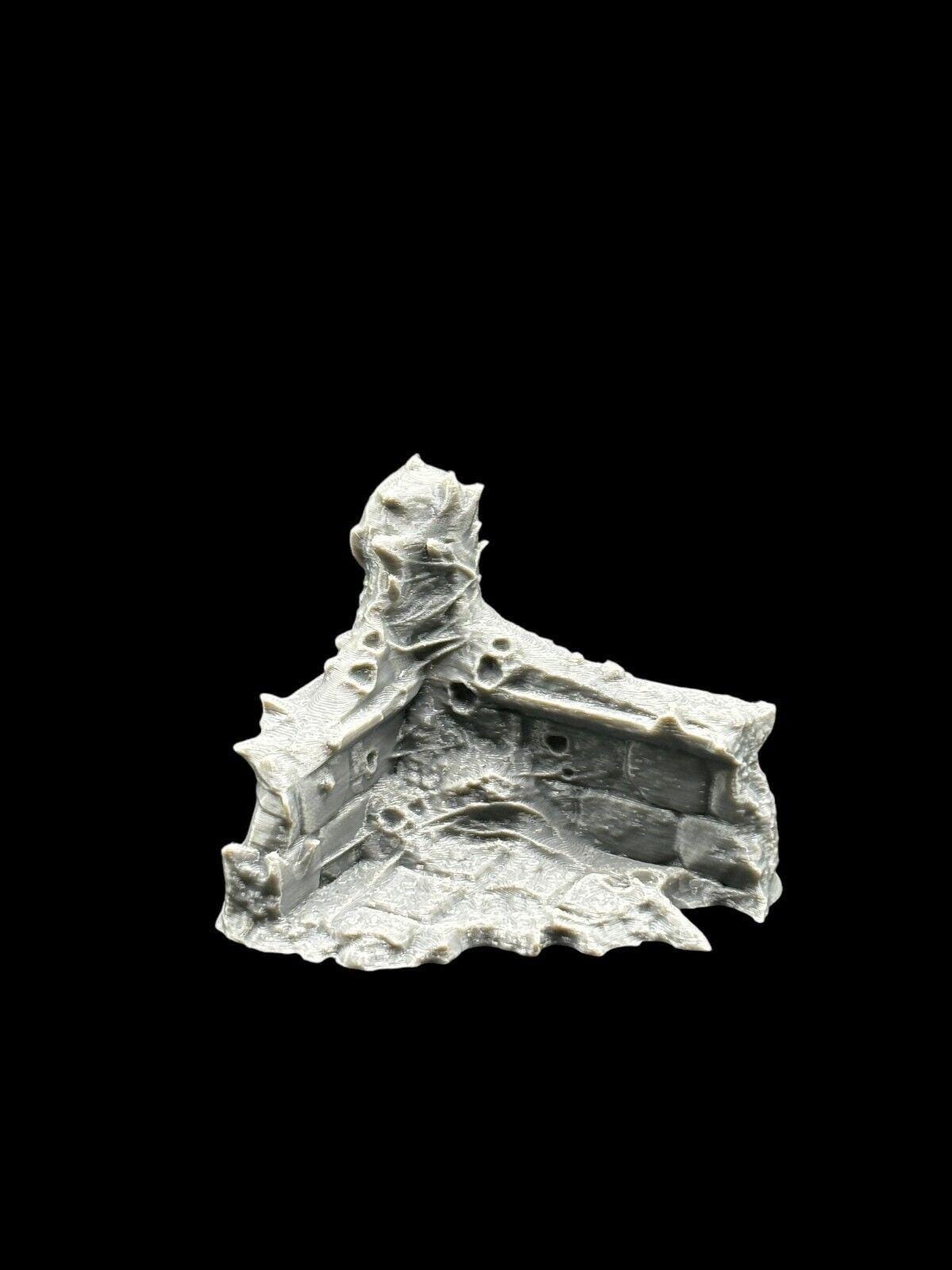 Small Infected Ruins Terrain Sci Fi Tabletop Scenery 3D Printed 3 pcs image 4