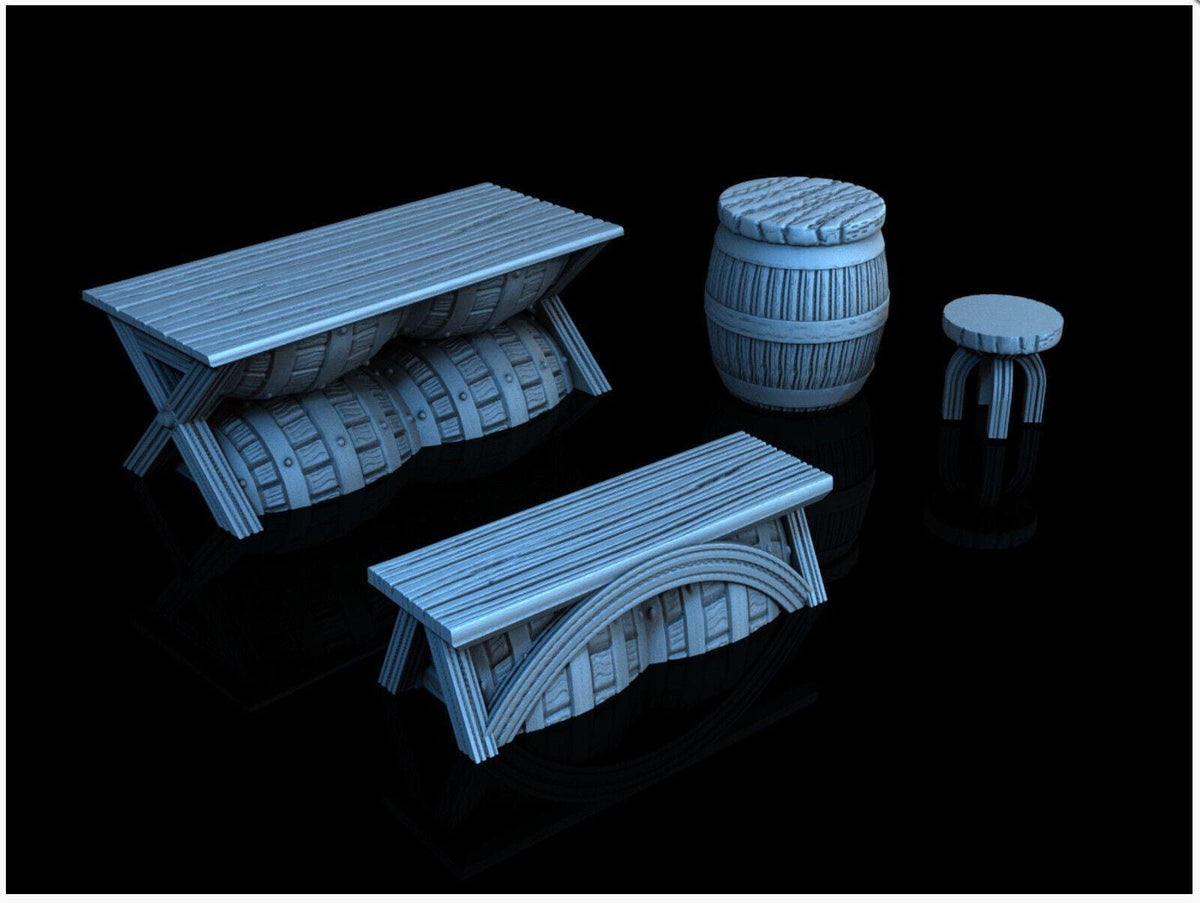 Furniture Scatter - 28mm DND/Wargame/RPG Terrain image 0