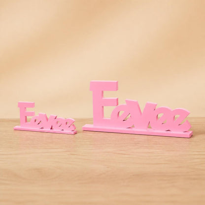 Small and Large Eevee creature adventure personalised nameplates shown together for size comparison.