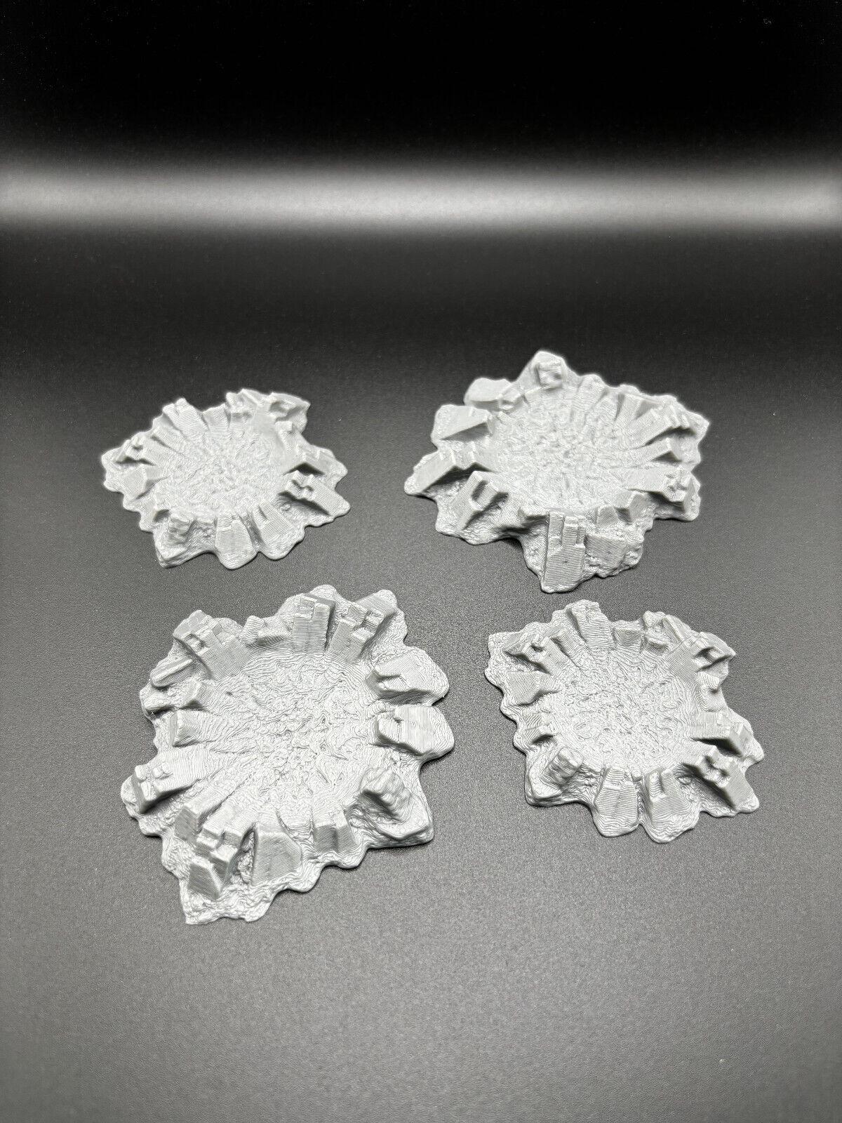 4x 28mm Craters for Tabletop Gaming For Games Like Warhammer - 3D Printed image 4
