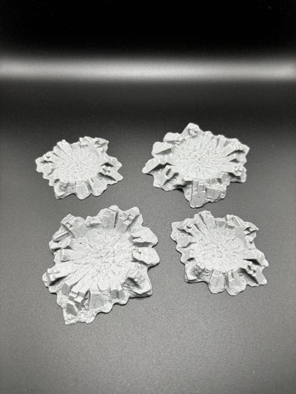 4x 28mm Craters for Tabletop Gaming For Games Like Warhammer - 3D Printed image 4