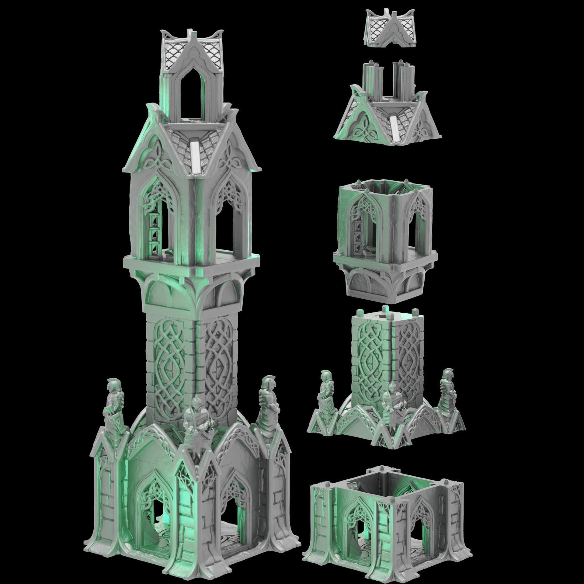 Elven Watchtower - 28mm DND/Wargame/RPG Terrain image 1