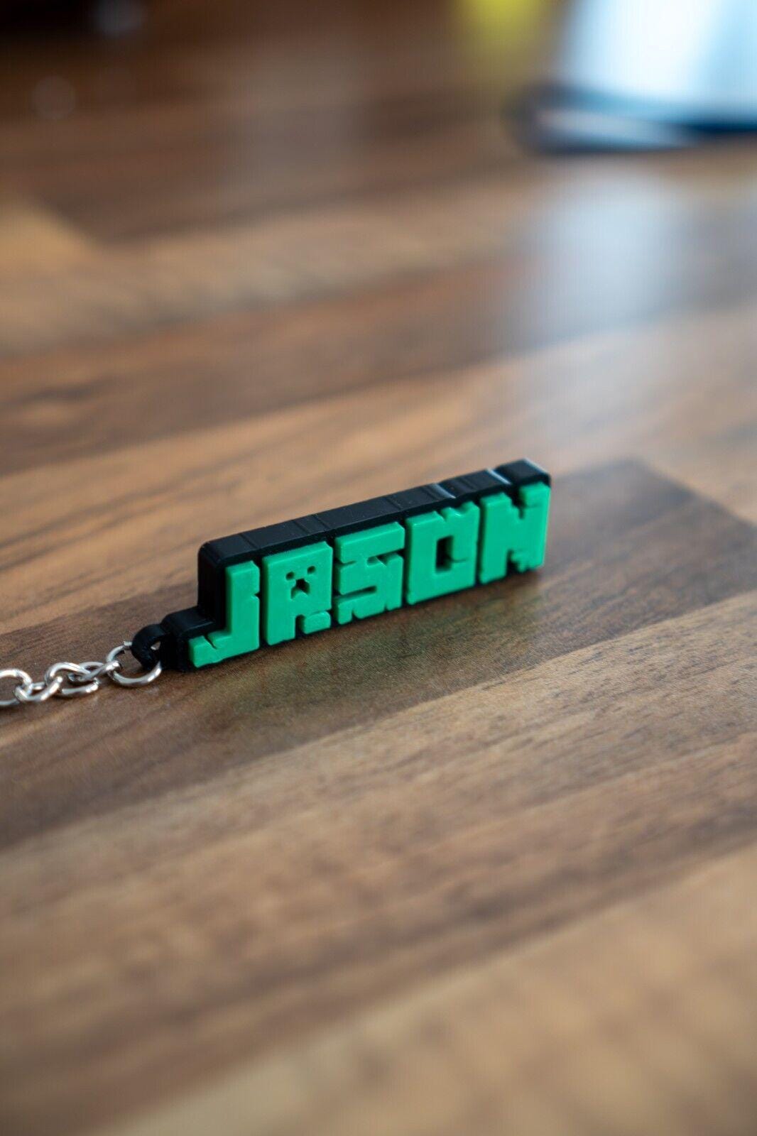Personalised Pixel Name Keychain | Custom 3D Printed Bag Charm | Kids Birthday Gift | Party Favour | School Bag Tag - Molten Prints