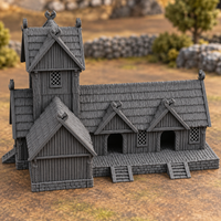 Supplementary product photo for Inn House - 28mm Tabletop Terrain for Epic Adventures in unpainted charcoal grey PLA