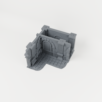 Large Medieval Ruin 03 unpainted 28mm tabletop terrain, supplied as separate printed parts